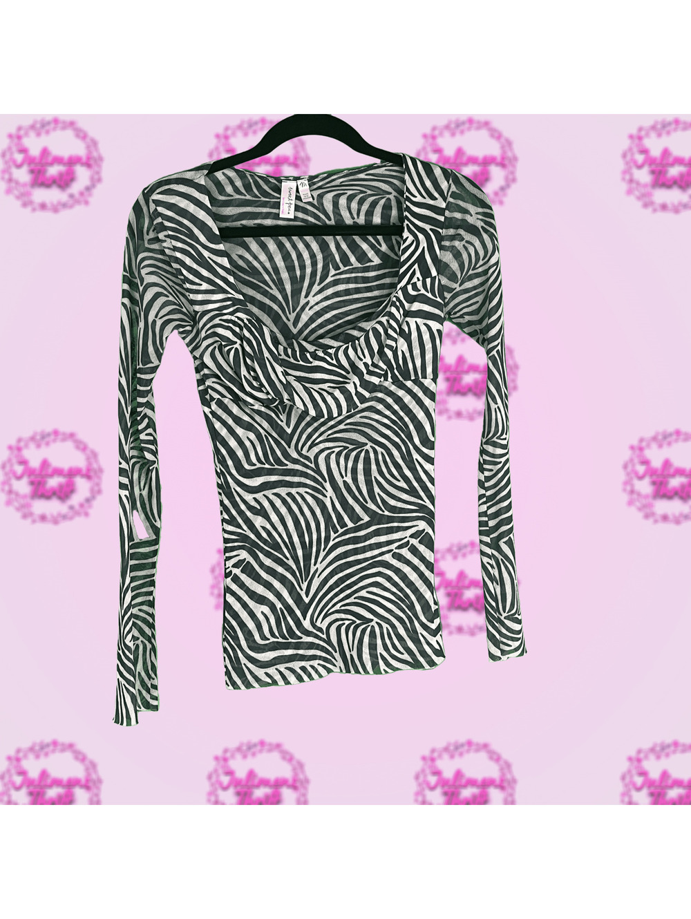 Sweet pea by Stacy Frati Zebra Print Long Sleeve